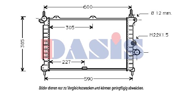 AKS DASIS radiatorius, variklio aušinimas 150026N